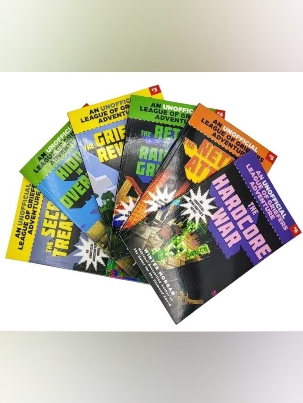 Set of 6 Minecraft Unofficial League of Griefers Adventure Series Story Books